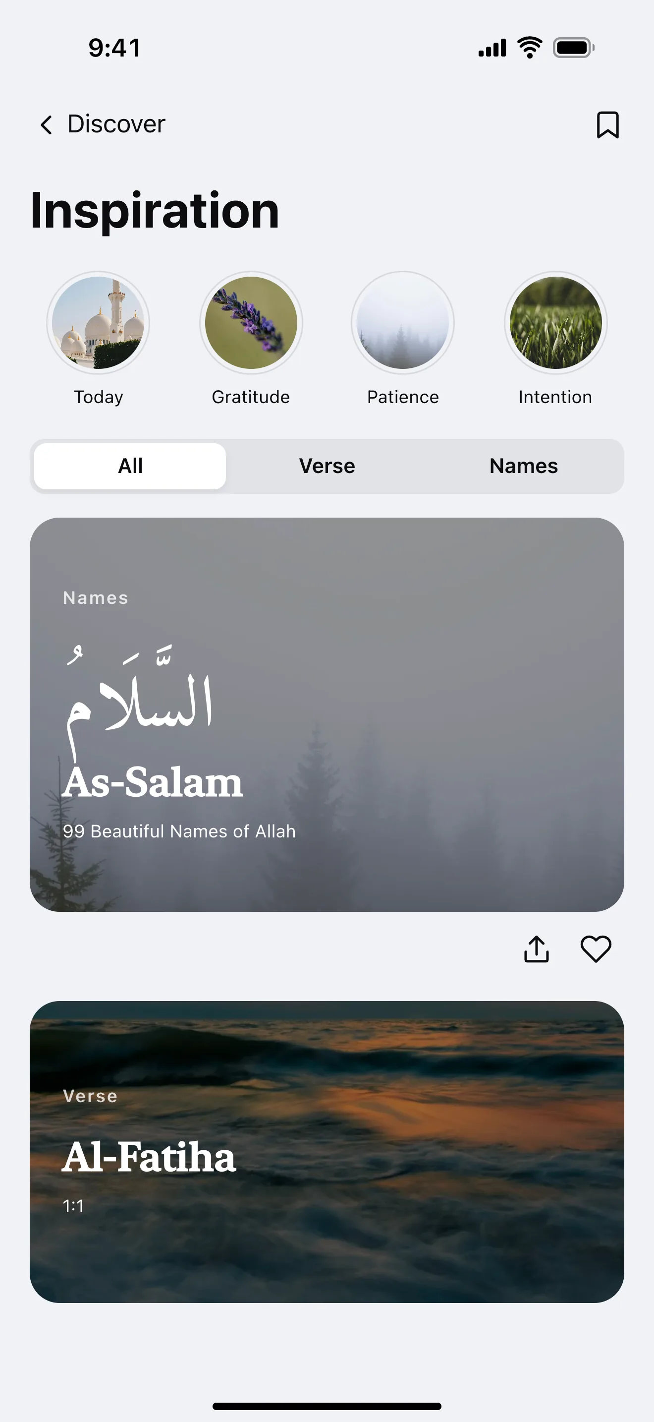 Inspiration: example app screen